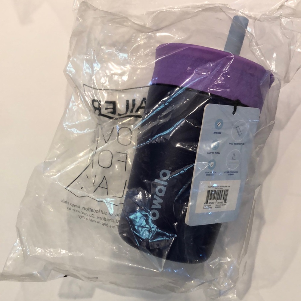 Owala Purple and Blue Kids Tumbler